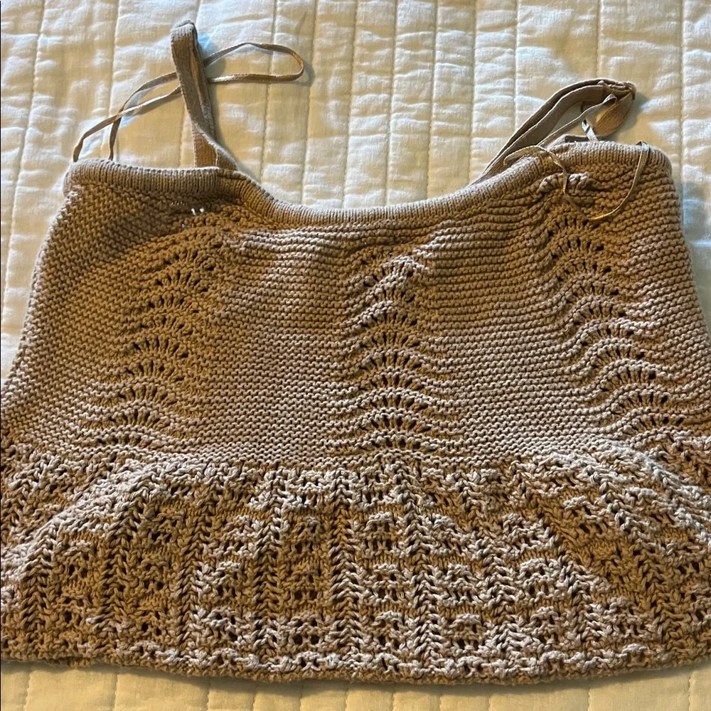 Aeropostale Knit Crop Top in Tan - Picture 1 of 2